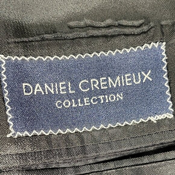 Daniel Cremieux Loro‎ Piana Mens Blazer 44R Black Striped 3 Button Wool Italy - Picture 13 of 15